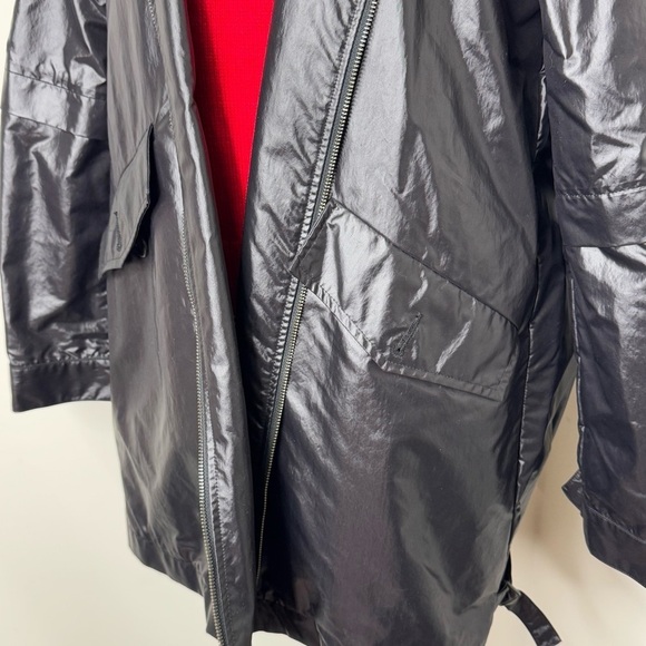 🖤 FRENCH CONNECTION Faux Leather Raincoat ☔ Size: M (fits oversized) - Picture 5 of 8